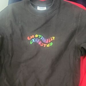 Champion  Black  with Multicolor Print